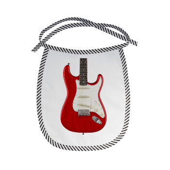 Guitar stratocaster, Σαλιάρα μωρού αλέκιαστη με κορδόνι Μαύρη