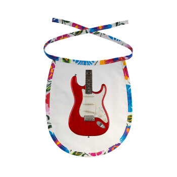 Guitar stratocaster, Σαλιάρα μωρού αλέκιαστη με κορδόνι Χρωματιστή