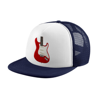 Guitar stratocaster, Καπέλο Soft Trucker με Δίχτυ Dark Blue/White 