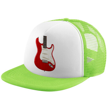 Guitar stratocaster, Καπέλο Soft Trucker με Δίχτυ Πράσινο/Λευκό