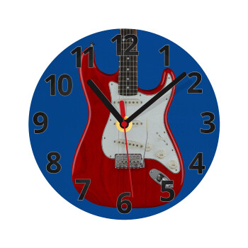 Guitar stratocaster, Ρολόι τοίχου γυάλινο (20cm)