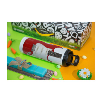 Guitar stratocaster, Easter candle,Travel Tumbler 2 Lids, with metal straw & cleaning brush & aromatic flat candle (30cm) (BLUE)