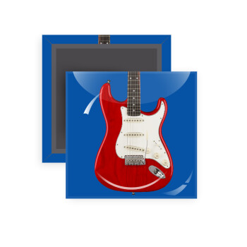 Guitar stratocaster, Μαγνητάκι ψυγείου τετράγωνο διάστασης 5x5cm