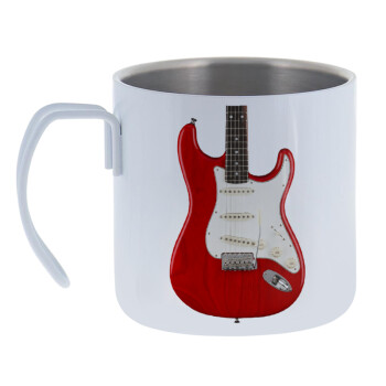 Guitar stratocaster, Mug Stainless steel double wall 400ml