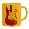 Ceramic coffee mug yellow, 330ml