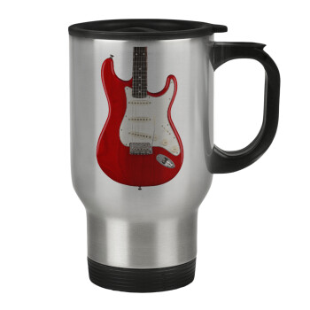 Guitar stratocaster, Κούπα ταξιδιού ανοξείδωτη με καπάκι, διπλού τοιχώματος (θερμό) 450ml