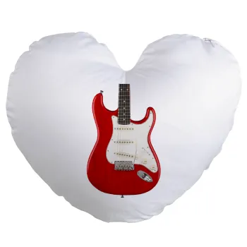 Guitar stratocaster, Μαξιλάρι καναπέ καρδιά 40x40cm περιέχεται το  γέμισμα