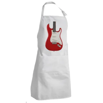 Guitar stratocaster, Adult Chef Apron (with sliders and 2 pockets)