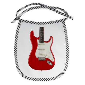 Guitar stratocaster, Σαλιάρα μωρού αλέκιαστη με κορδόνι Μαύρη