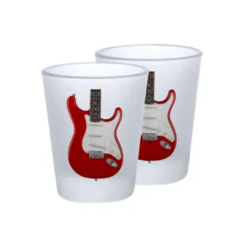 Guitar stratocaster, Σφηνοπότηρα γυάλινα 45ml του πάγου (2 τεμάχια)