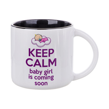 KEEP CALM baby girl is coming soon!!!, Κούπα κεραμική 400ml
