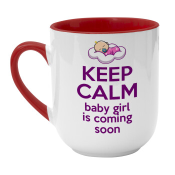 KEEP CALM baby girl is coming soon!!!, Κούπα κεραμική tapered 260ml