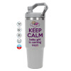 GREY color, 890ml (30oz) stainless Steel Tumbler with Handle