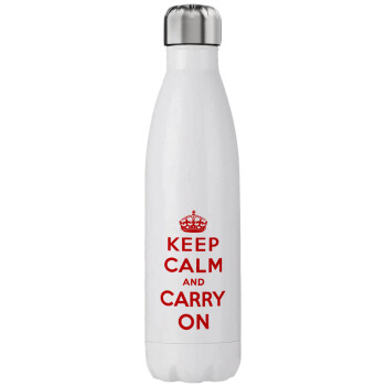 KEEP CALM  and carry on, Stainless steel, double-walled, 750ml