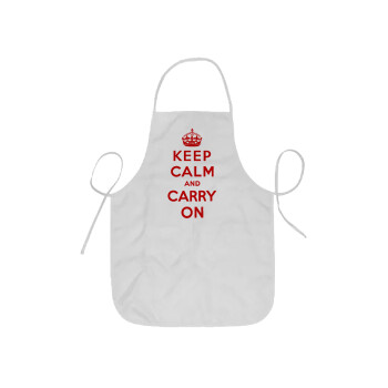 KEEP CALM  and carry on, Ποδιά Σεφ ολόσωμη κοντή  Παιδική (44x62cm)