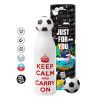 Soccer Metal mug thermos, double wall, 550ml