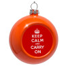 Orange Christmas tree ornament bauble 8cm