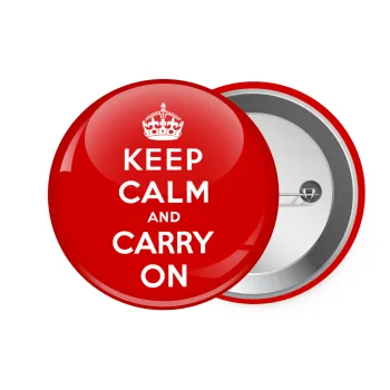 KEEP CALM  and carry on, Κονκάρδα παραμάνα 7.5cm