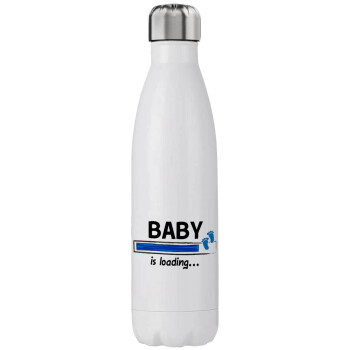 Baby is Loading BOY, Μεταλλικό παγούρι θερμός (Stainless steel), διπλού τοιχώματος, 750ml