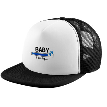 Baby is Loading BOY, Καπέλο Ενηλίκων Soft Trucker με Δίχτυ Black/White (POLYESTER, ΕΝΗΛΙΚΩΝ, UNISEX, ONE SIZE)