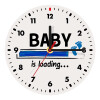 Baby is Loading BOY, Ρολόι τοίχου ξύλινο (20cm)