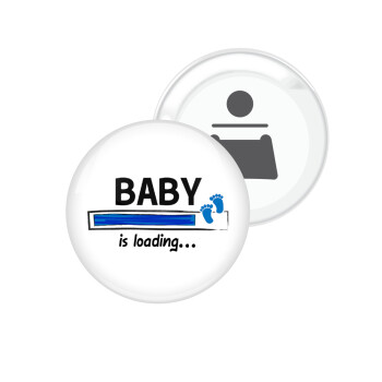 Baby is Loading BOY, Μαγνητάκι και ανοιχτήρι μπύρας στρογγυλό διάστασης 5,9cm