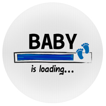 Baby is Loading BOY, Mousepad Round 20cm