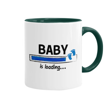 Baby is Loading BOY, Mug colored green, ceramic, 330ml