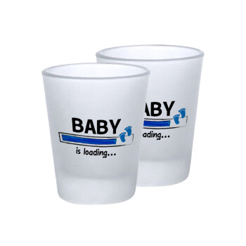 Baby is Loading BOY, Σφηνοπότηρα γυάλινα 45ml του πάγου (2 τεμάχια)