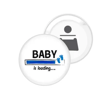 Baby is Loading BOY, Μαγνητάκι και ανοιχτήρι μπύρας στρογγυλό διάστασης 5,9cm