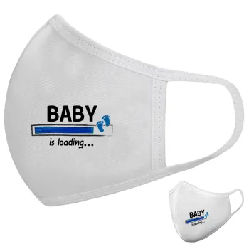 Baby is Loading BOY, Μάσκα υφασμάτινη υψηλής άνεσης παιδική (Δώρο πλαστική θήκη)