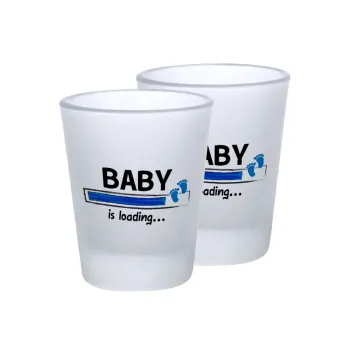 Baby is Loading BOY, Σφηνοπότηρα γυάλινα 45ml του πάγου (2 τεμάχια)