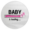 Baby is Loading GIRL, Επιφάνεια κοπής γυάλινη στρογγυλή (30cm)