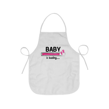 Baby is Loading GIRL, Ποδιά Σεφ Ολόσωμη κοντή Ενηλίκων (63x75cm)