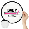 Baby is Loading GIRL, Βεντάλια υφασμάτινη αναδιπλούμενη με θήκη (20cm)