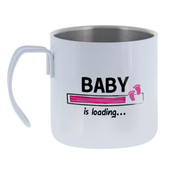 Baby is Loading GIRL, Mug Stainless steel double wall 400ml