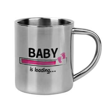 Baby is Loading GIRL, Mug Stainless steel double wall 300ml