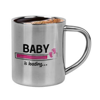 Baby is Loading GIRL, Κουπάκι μεταλλικό διπλού τοιχώματος για espresso (220ml)