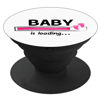 Baby is Loading GIRL, Phone Holders Stand  Black Hand-held Mobile Phone Holder