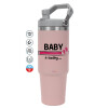 Pink color, 890ml (30oz) stainless Steel Tumbler with Handle