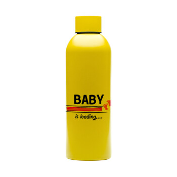 Baby is Loading GIRL, Μεταλλικό παγούρι νερού, 304 Stainless Steel 800ml