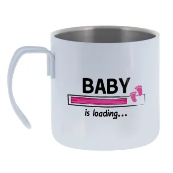 Baby is Loading GIRL — Κούπα Ανοξείδωτη διπλού τοιχώματος 400ml
