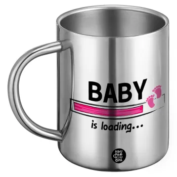 Baby is Loading GIRL, BIG Mug Stainless steel double wall (450ml)
