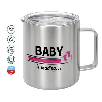 Baby is Loading GIRL, Mug Stainless steel double wall 300ml