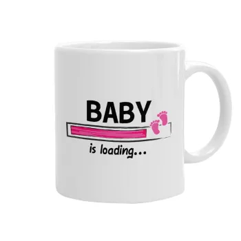 Baby is Loading GIRL, Ceramic coffee mug, 330ml