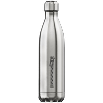 Zipper, Inox (Stainless steel) hot metal mug, double wall, 750ml