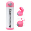 Children's hot water bottle, stainless steel, with safety straw, PINK (500ml)