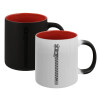 Κούπα Μαγική εσωτερικό κόκκινο, κεραμική, 330ml που αλλάζει χρώμα με το ζεστό ρόφημα