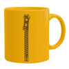 Ceramic coffee mug yellow, 330ml