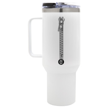 Zipper, Mega Stainless steel Tumbler with lid, double wall 1,2L